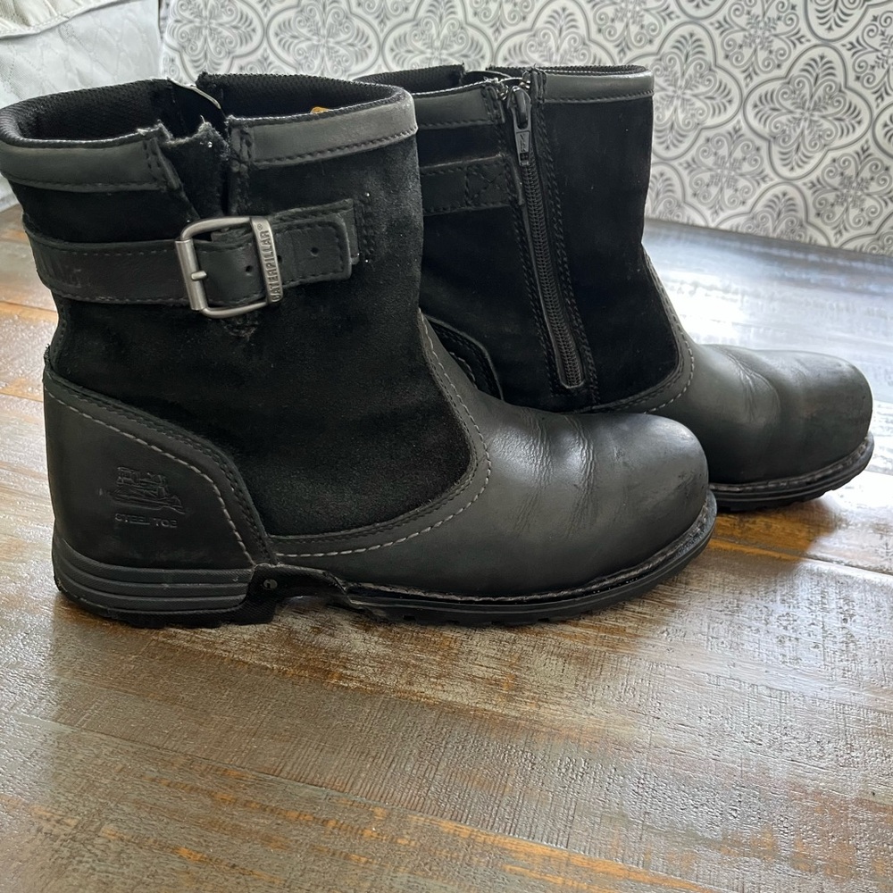 Caterpillar Black Ankle Boots